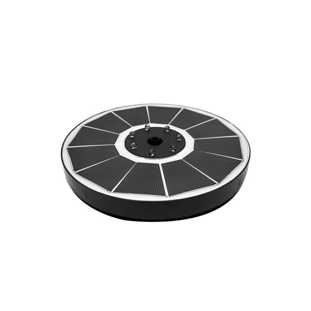 Bakyard Solar Bird Bath Fountain | Auto Color LED Lights & 7 Nozzles