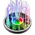 Bakyard Solar Bird Bath Fountain | Auto Color LED Lights & 7 Nozzles
