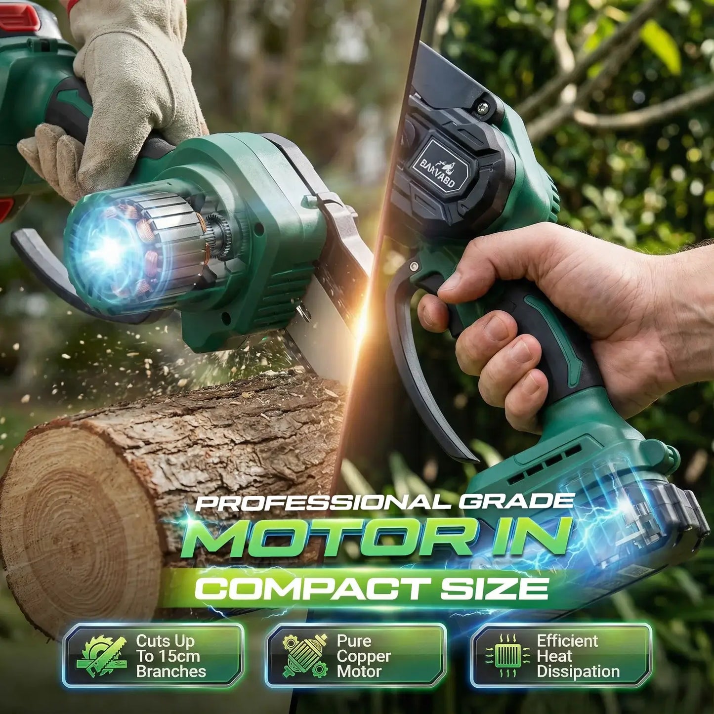 Bakyard Mini Cordless Chainsaw