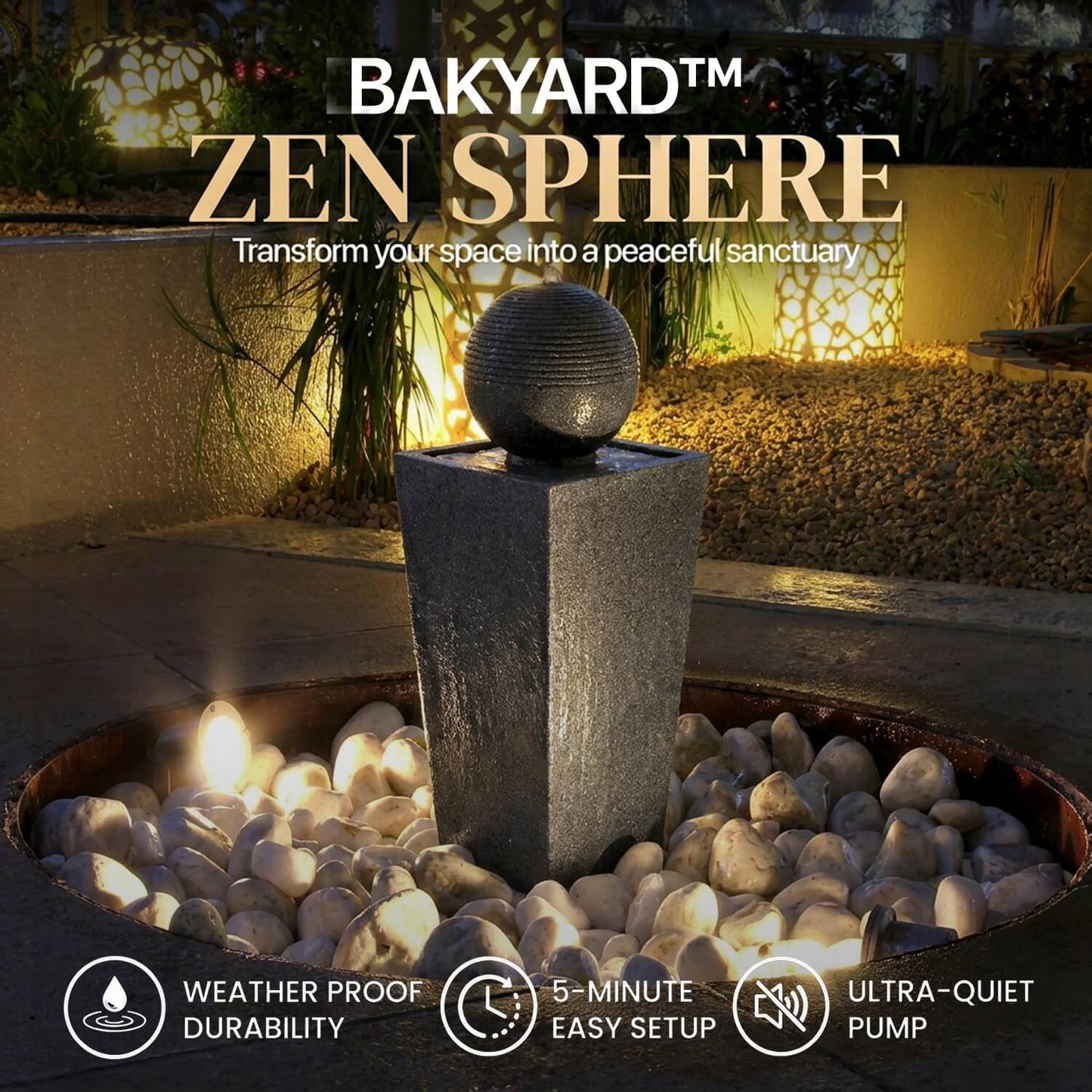 Zen Sphere Water Fountain