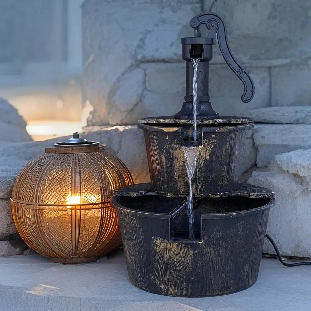 Bakyard Cascara Solar-Powered Water Fountain