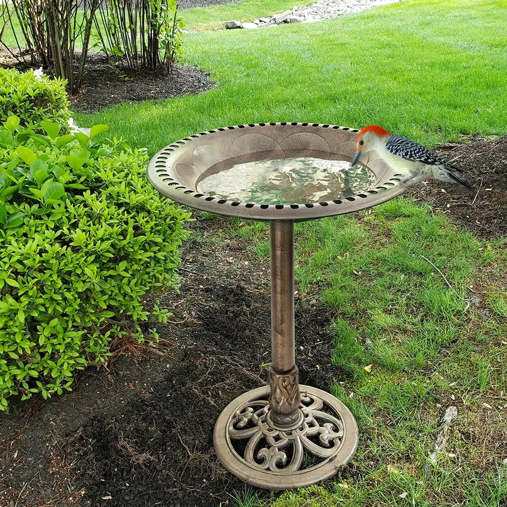 Bakyard Antique Bird Bath | For Outdoors & Garden | Polyresin 28 Inches Bird Bath