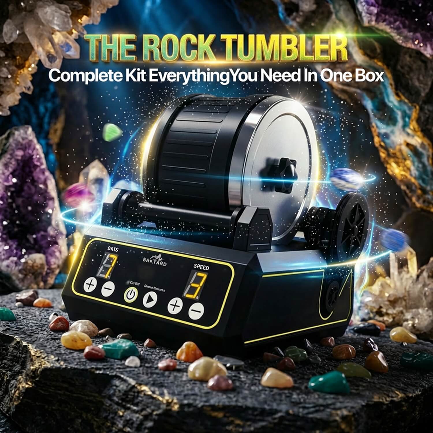 Bakyard Professional Electric Rock Tumbler Kit
